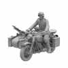 Freedom 16005SP R75 with Sidecar WWII German Motorcycle + Rider Figure 1/16